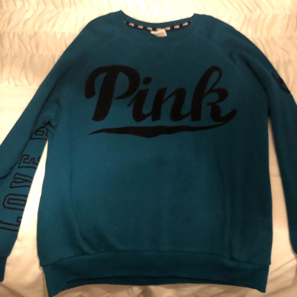 Victorias Secret Pink Teal Sweatshirt